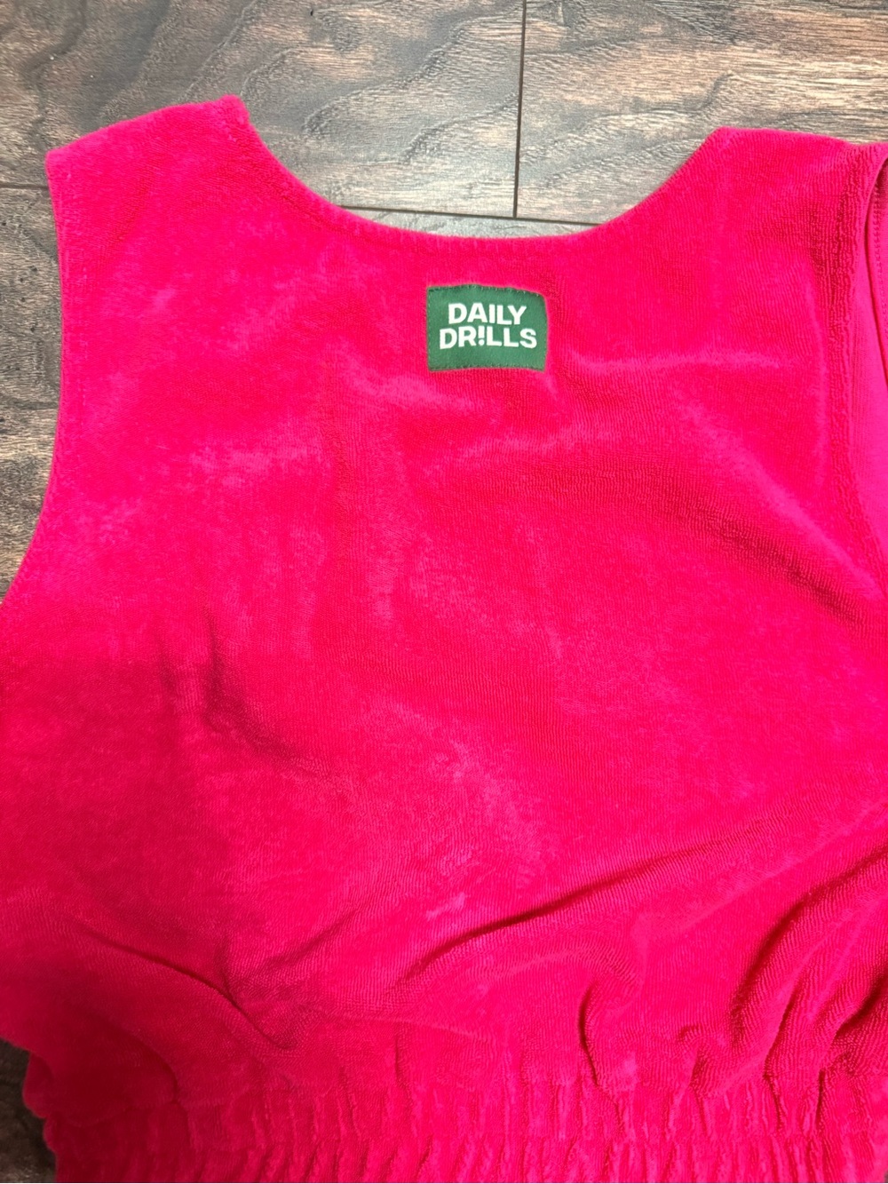 Daily Drills Women's Hot Pink Terry Shorts and tank set Xs/small